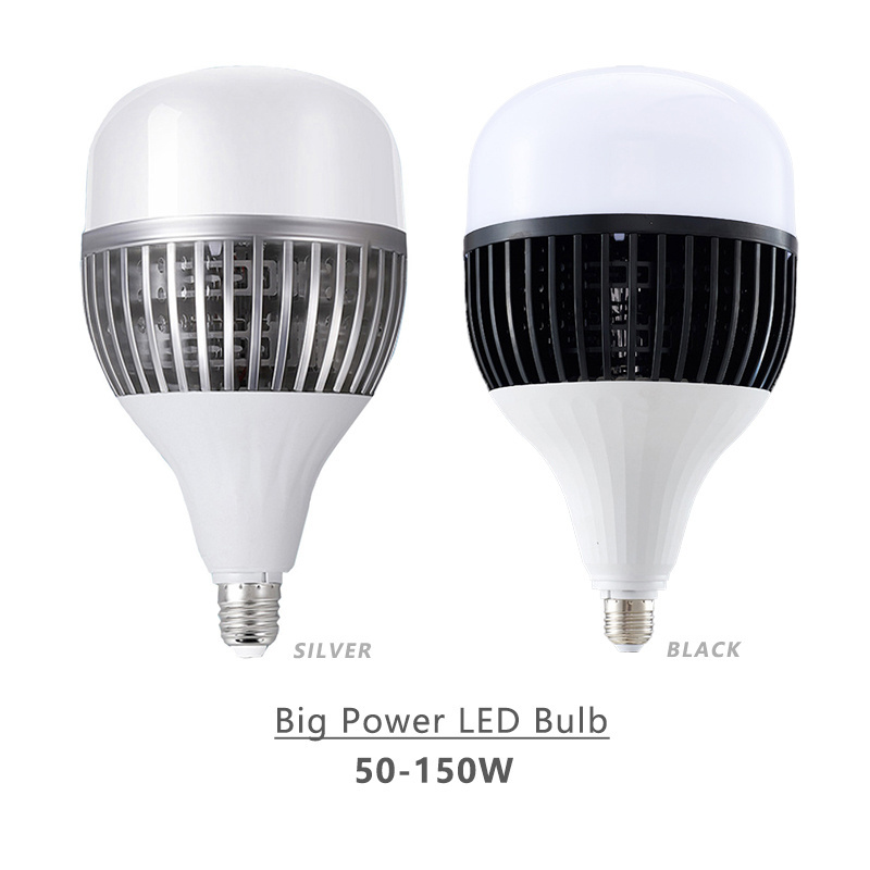 China Factory LED Light Bulbs Fins Aluminum Radiator Street Yard Light Lamp 100W 150W E27 E40 High Power High Lumen LED Bulb