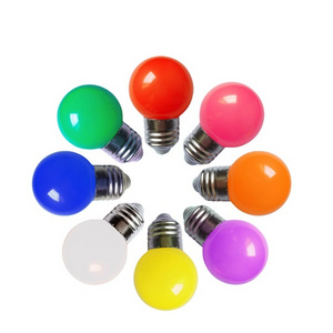 G45 LED golfball round shape red blue yellow green orange white pink colorful garden string light bulb 0.5W 1W 1.5W E27 B22