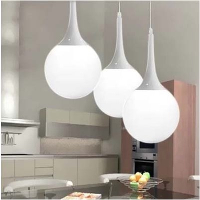 Simple Loft Milk White Ball Pendant Ceiling Lamp Glass glass ball pendant light