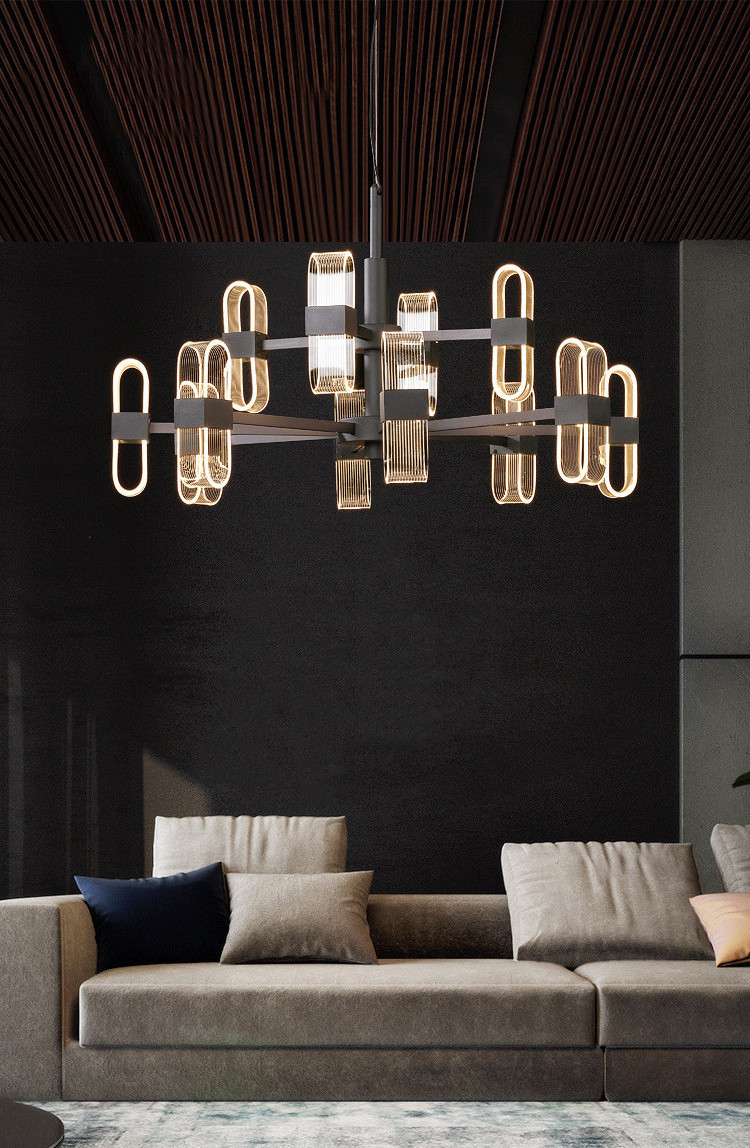 Modern luxury crystal chandeliers popular Led ceiling interior lighting fixtures