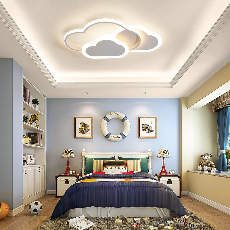 Led Ceiling Lamp for Children's Room Bedroom Study nursery Modern Dimmable Girls Kids Cloud Chandelier Indoor Lighting Fixture