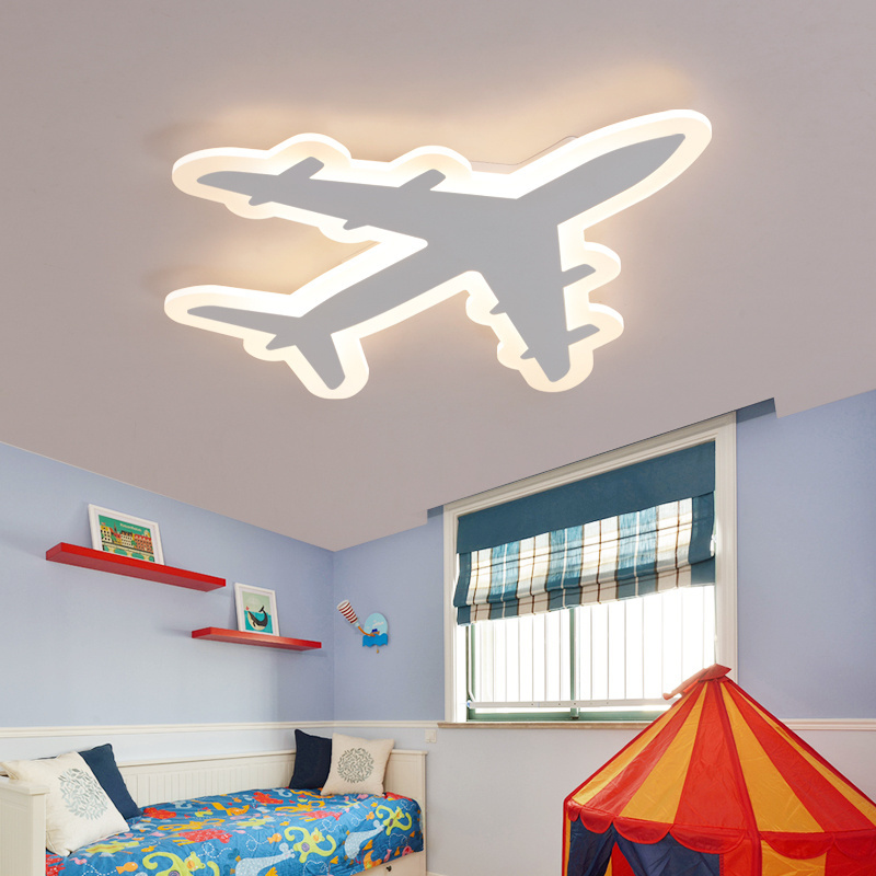 DIY Acrylic Airplane LED Ceiling Light  Modern Kids Bedroom Ceiling lamp  decorative home indoor lighting