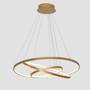 Gold Black Led Ceiling Light Hang lamp Circle Rings Lamp For Living Dining room Bedroom Home Lighting Fixtures