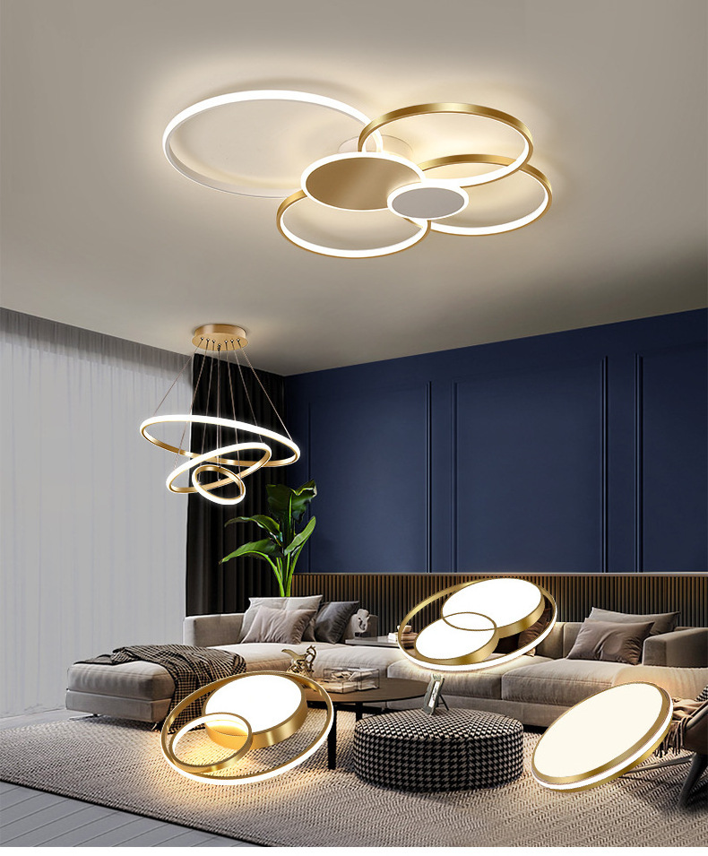 Nordic Hall Main Lamp Living Room Ceiling Lamp Decoration Room Interior Lighting Fixtures Led Bedroom Modern 10 IP65 Donut 95