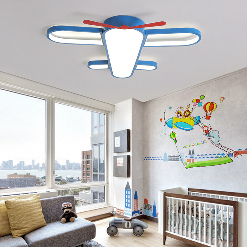 Boy airplane nordic decoration home kids bedroom decor led lamps ceiling lights for living room fall ceiling led lights