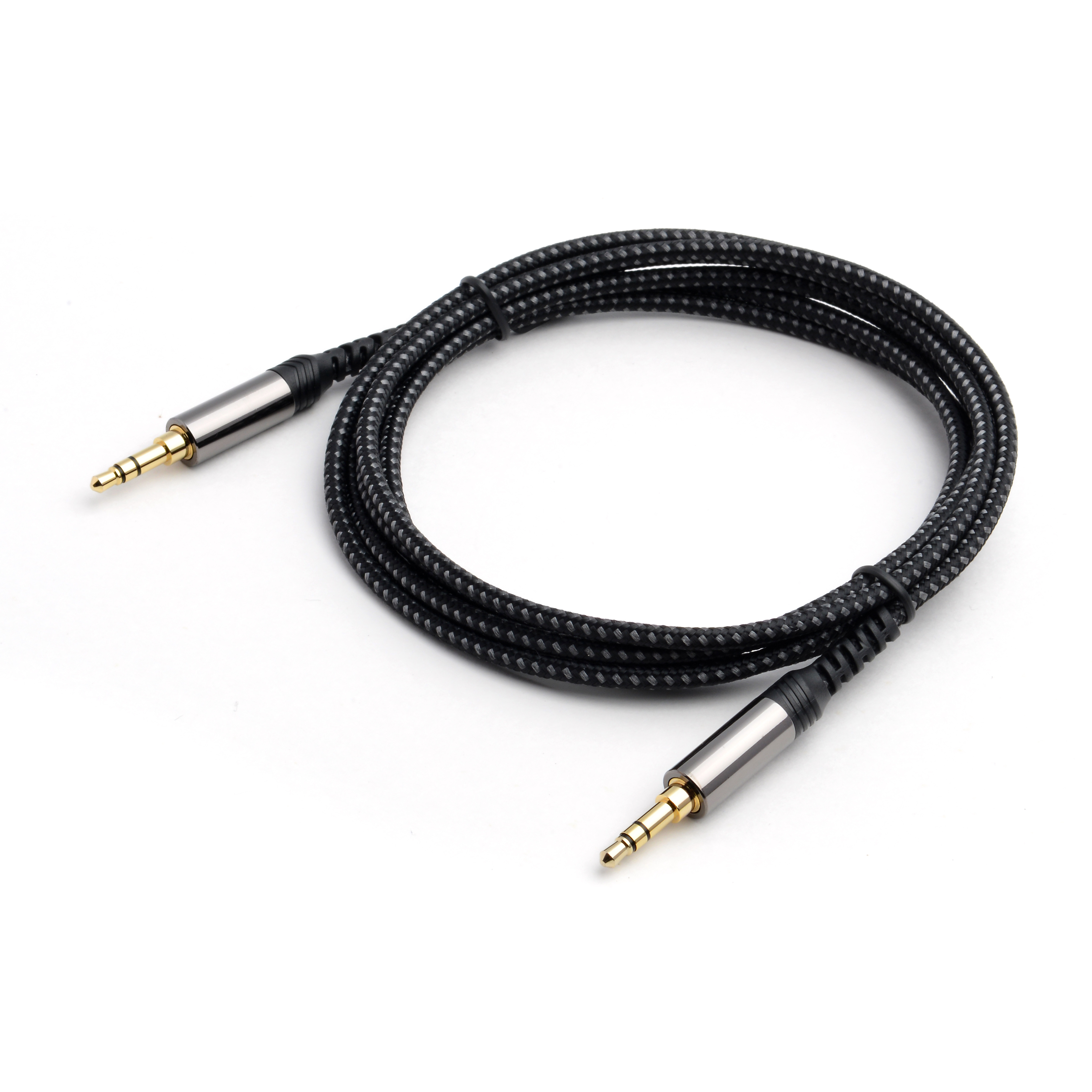 High Quality Male to Male Car Speaker Cable 3.5mm Stereo Jack Aux Audio Cable for Headphone Microphone