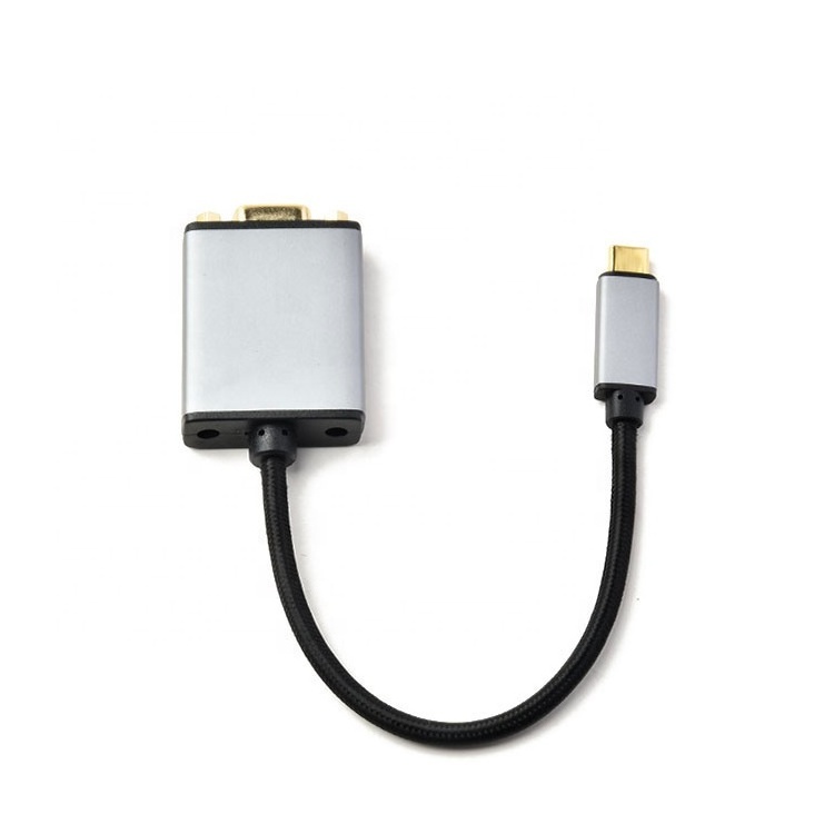 USB C Type C To VGA Adapter Male To VGA Female Converter Adapter VGA Audio Cables for Apple New MacBook