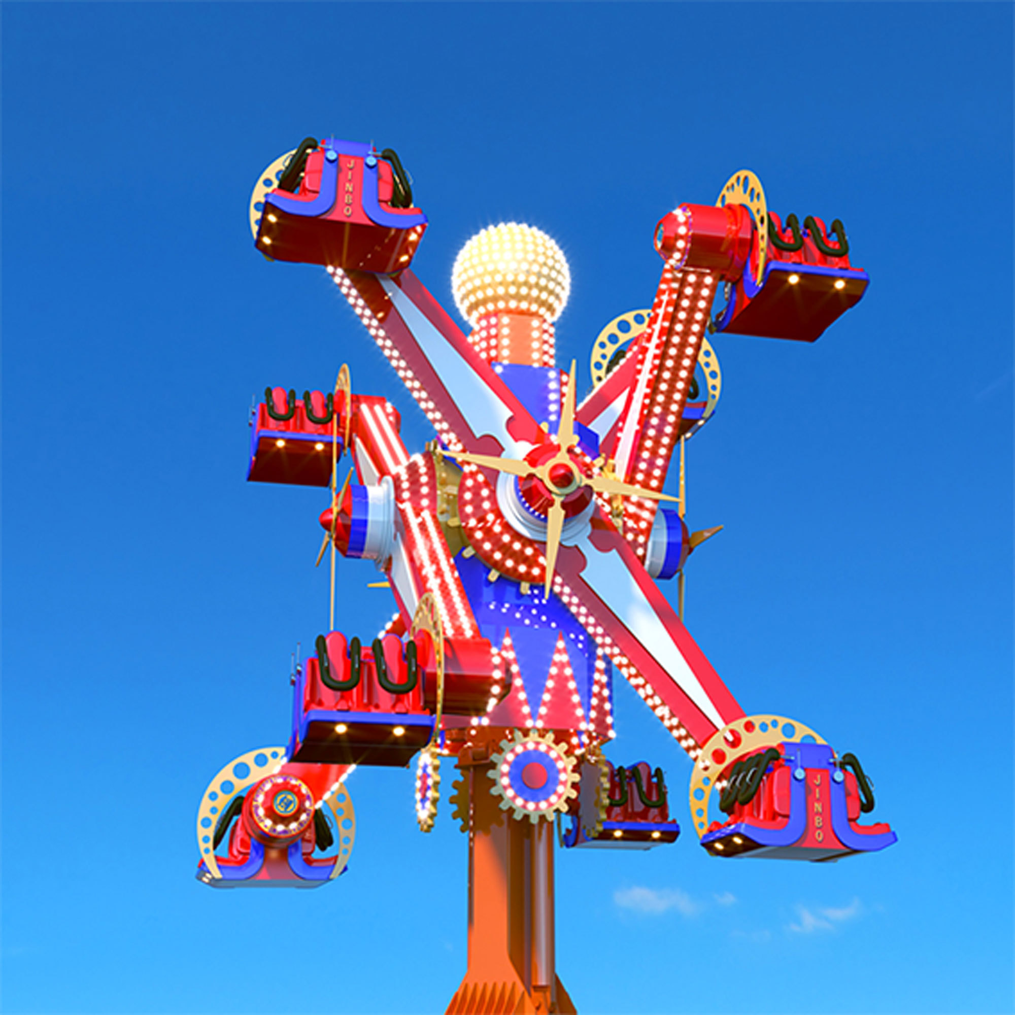 Flying spinner ball amusement park extreme games speed thrill ride energy storm claw kites pigeon medicine drone axiis flying