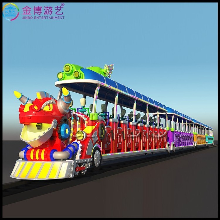 Train kiddie amusement park supplies mini colorful trackless rail rides electric tourist indoor outdoor playground track train