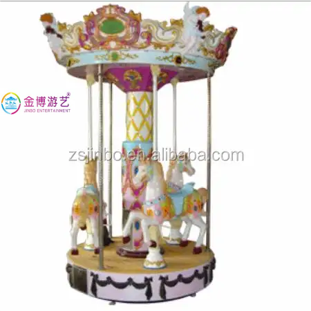 Carousel amusement outside park 3-seat disc mini horse for sale children's coin-operated play entertainment equipment carousel