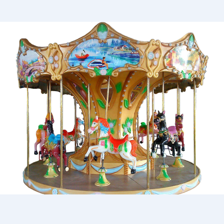 Amusement park musical classic kids merry go round Rides Equipment small mini antique game carousel horse rides for sale