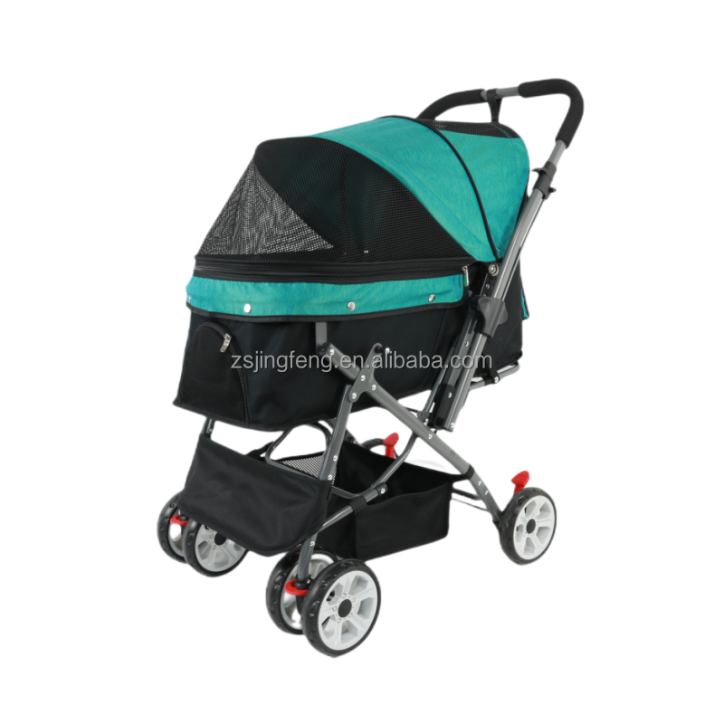 Wholesale  Luxury Dog  Stroller Travel Carrier Bike Trailer Cat Dog Easy Walk Folding Pet Stroller Travel Outdoors Support