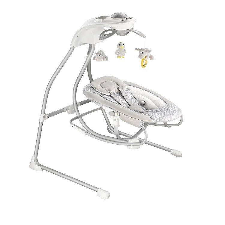 One Button Electric Baby Swing 180 Degree Rotation Indoor Automatic Baby Swing Bed