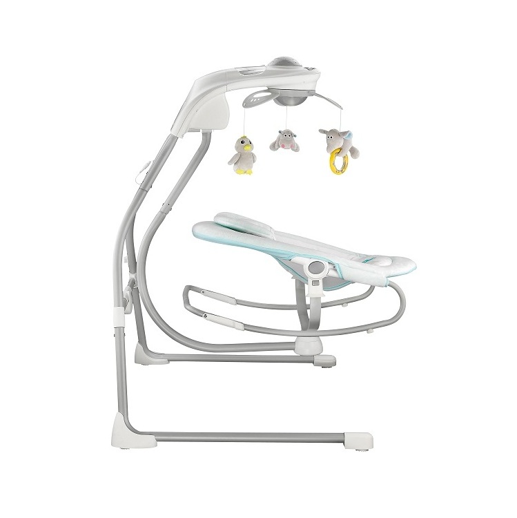 One Button Electric Baby Swing 180 Degree Rotation Indoor Automatic Baby Swing Bed