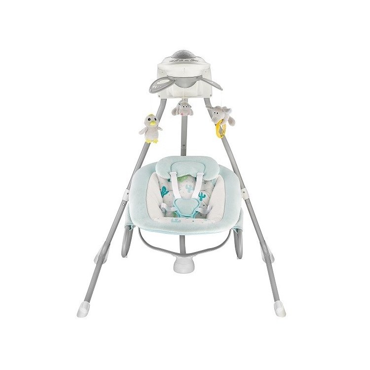 One Button Electric Baby Swing 180 Degree Rotation Indoor Automatic Baby Swing Bed