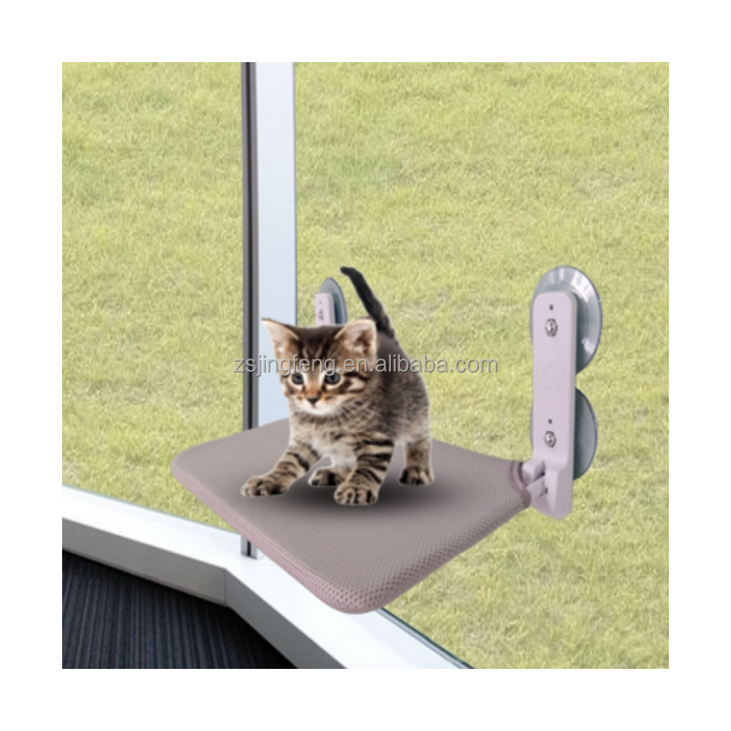 Cat Shelves Cat Window Hammock Window Perch Cat Bed with Removable Furry Fabric 4 Strong Suction Cups Pet Wall Climbing Shelves