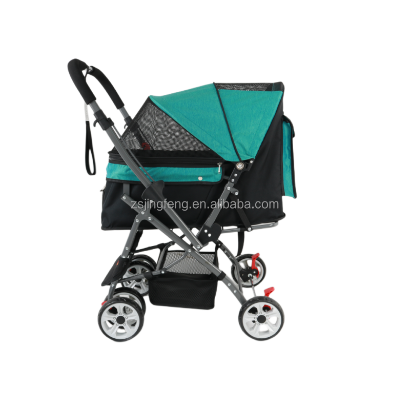 Factory Pet Products Stroller High Quality Hot Sale Foldable Pet Stroller 4 Wheel Cat Stroller Trolley Dog Car