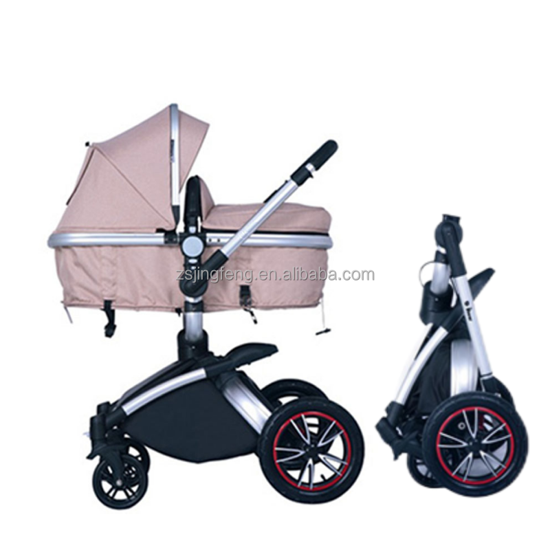 Luxury Baby Stroller 3 in 1 PU Leather Egg Infant Trolley Travel System Stroller Baby Pushchair High View Baby Combo Stroller