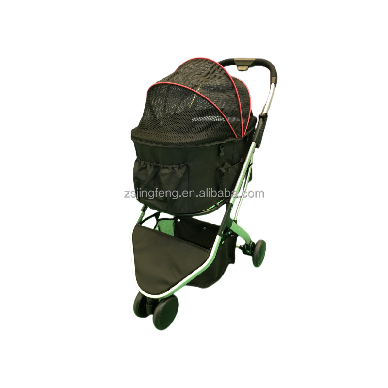 Wholesale Aluminum Alloy Luxury Detachable Pet Stroller For Dog Cat Travel Carrier Carriage Pet Stroller For Dogs And  Animals