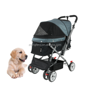 Wholesale Detachable Dog Strollers Carrier  Animal Stroller With 4 Wheel And Storage Space Dog Cart Pet Stroller Travel Carrier