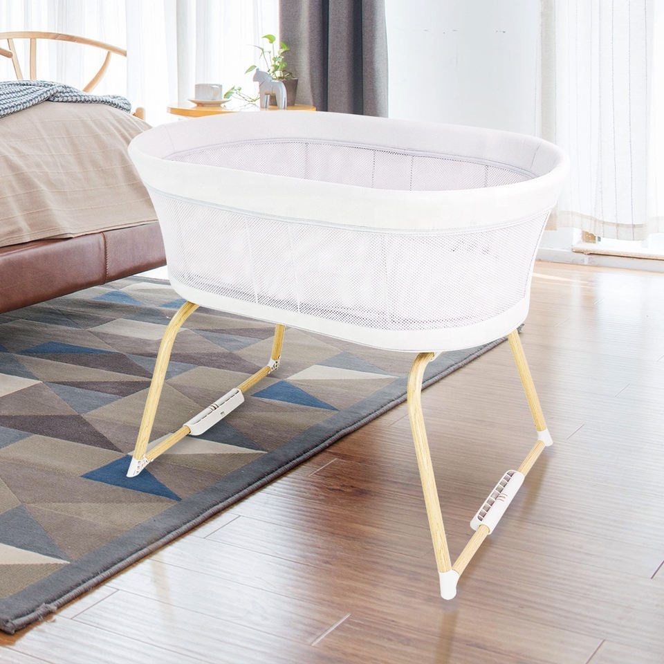 New Trend Portable Swing Crib For Baby European Compact Folded Size Travelling Baby Bed Swing Cradle Multi-purposes Baby Crib