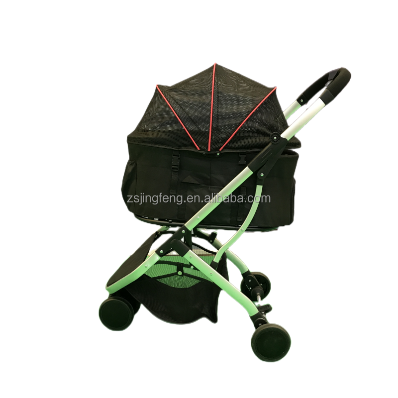 Wholesale Aluminum Alloy Luxury Detachable Pet Stroller For Dog Cat Travel Carrier Carriage Pet Stroller For Dogs And  Animals