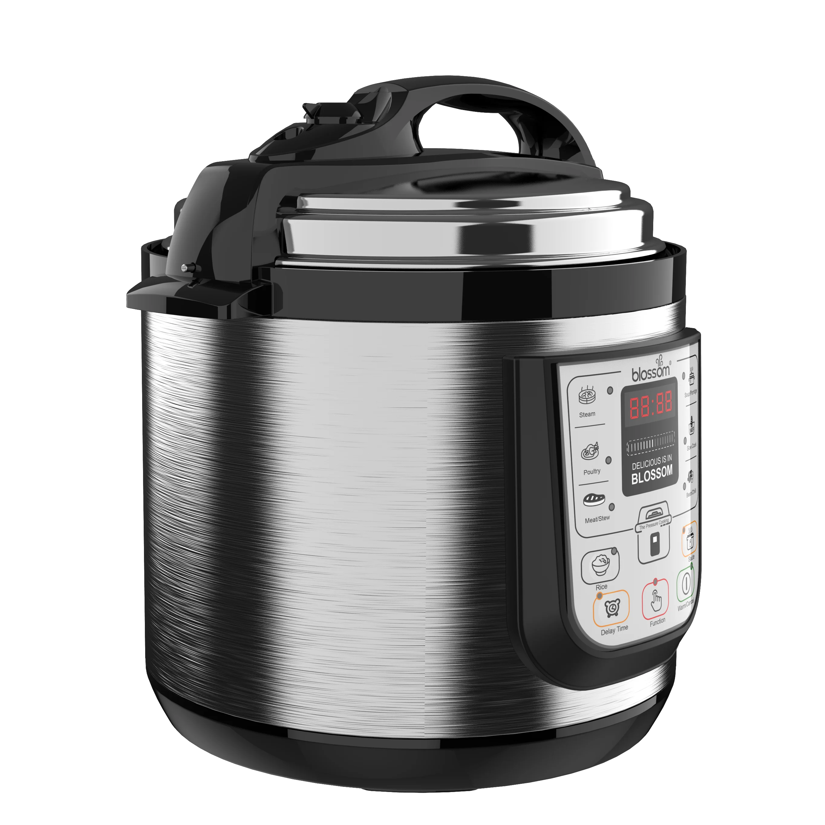 6L 110V Automatic Electric Pressure Cooker Uncoated Stainless Steel with 80Kpa Overheat Protection for Household and Hotel Use