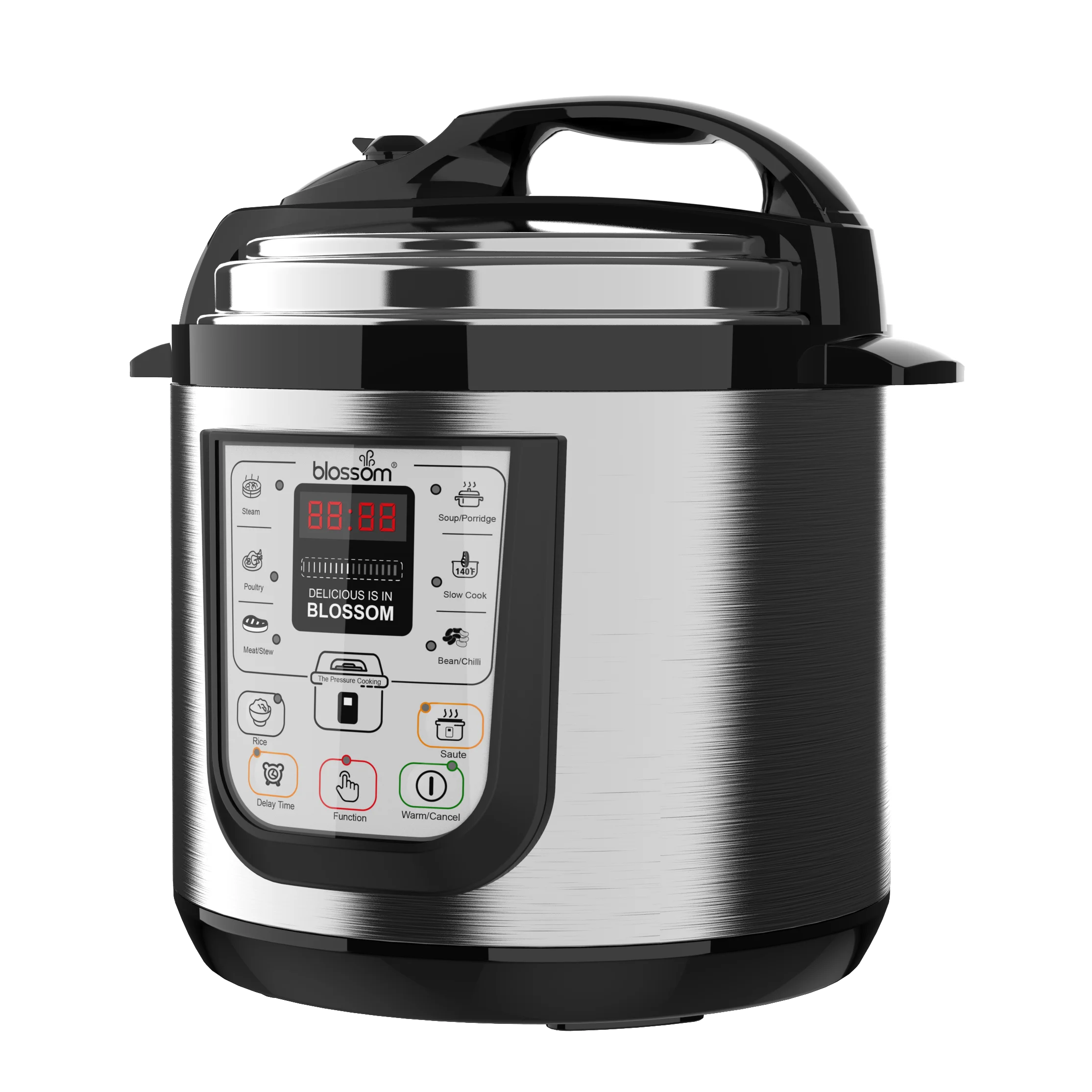 6L 110V Automatic Electric Pressure Cooker Uncoated Stainless Steel with 80Kpa Overheat Protection for Household and Hotel Use