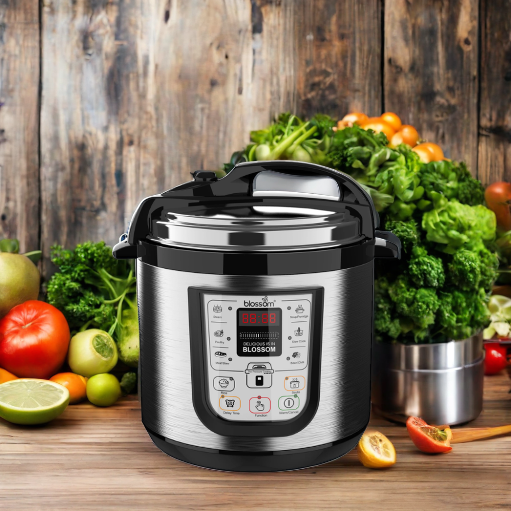 6L 110V Automatic Electric Pressure Cooker Uncoated Stainless Steel with 80Kpa Overheat Protection for Household and Hotel Use