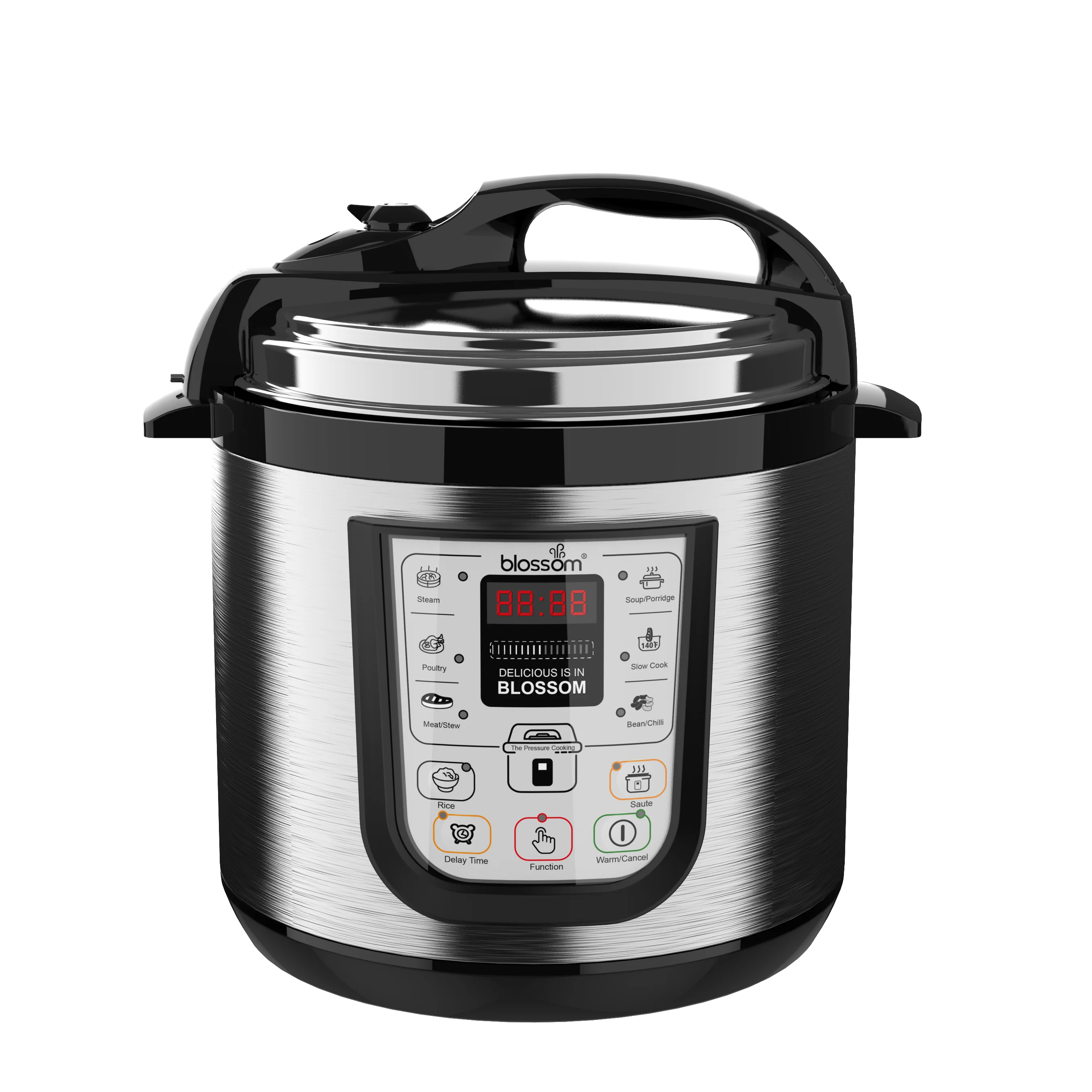 6L Multifunctional Commercial Electric Pressure Cooker Uncoated Stainless Steel 120V 80Kpa Overheat Protection Household Hotel