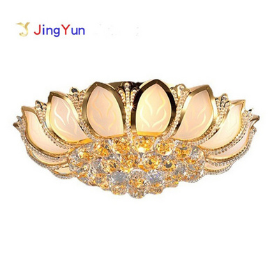 round ceiling light led flush mount light crystal chandeliers ceiling luxury Gold crystal led ceiling light