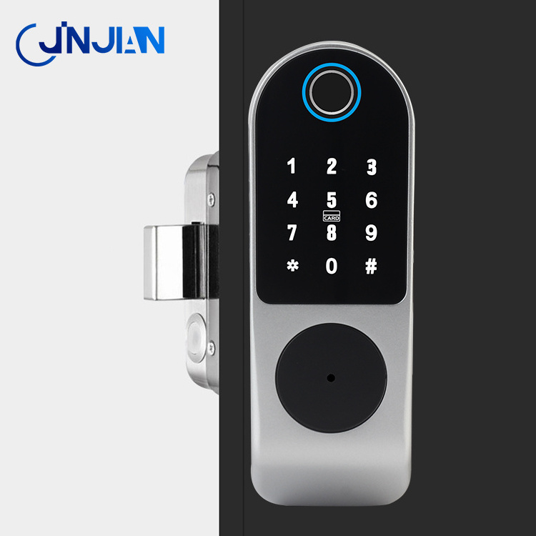 Smart Home Waterproof Tuya App Outdoor Gate Door Fingerprint Remote Unlock Aluminium Alloy Motor Lock