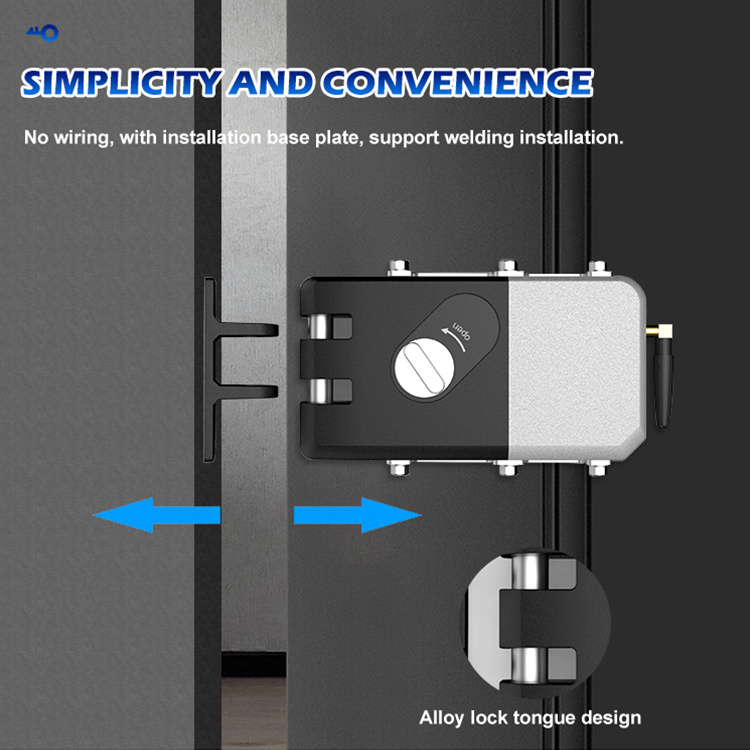 Smart Home Wifi Remote Control Invisible Hidden Keyless Electric Door Lock Smart Glass Door Lock For Home Office