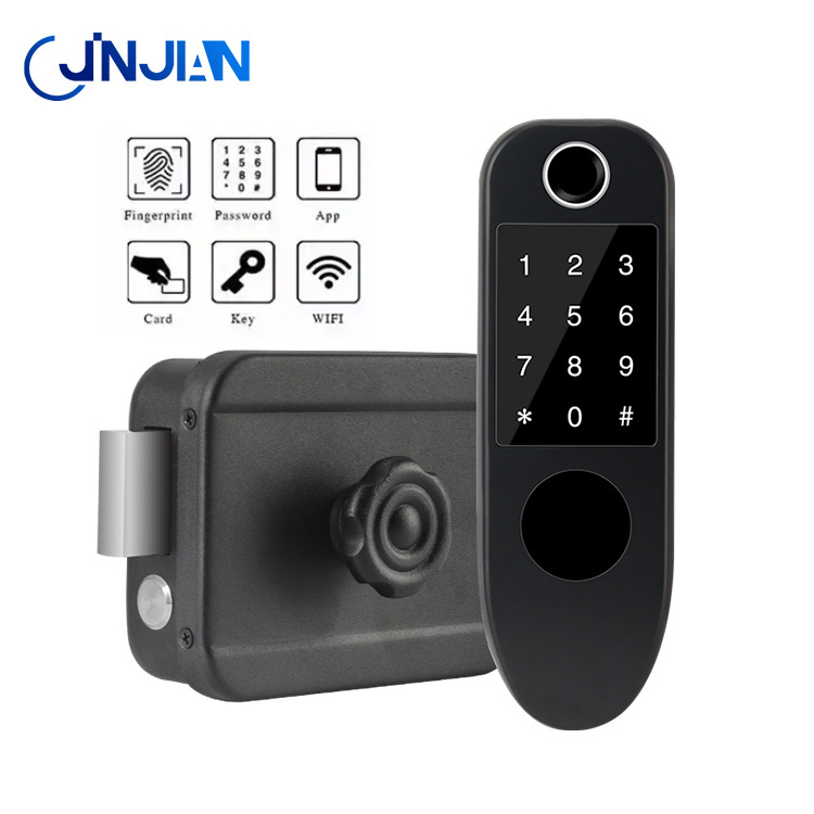 Fingerprint Remote Wireless Smart Motor Controlled Door Lock For Building Docking Access Control