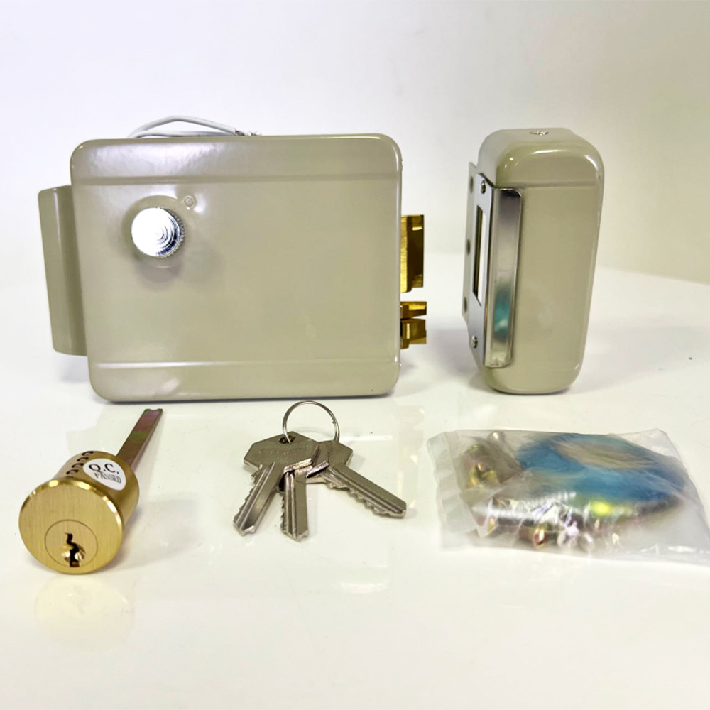 Single Head Electric Rim Lock 12V Door Access Locks Work for Home Video Door Doorbell Intercom System