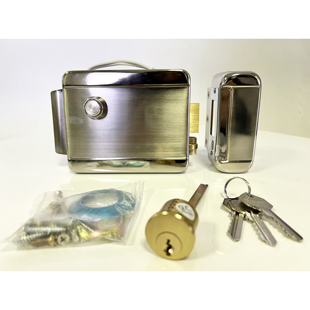 Smart Security Lock Home Door Gate Safety Stainless Steel DC12V Cylinder Deadbolt Electric RIM Lock