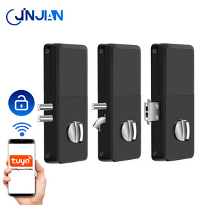 No Drilling Smart Invisible Indoor Door Invisible Lock Iron Door Black Tuya Intellect Lock