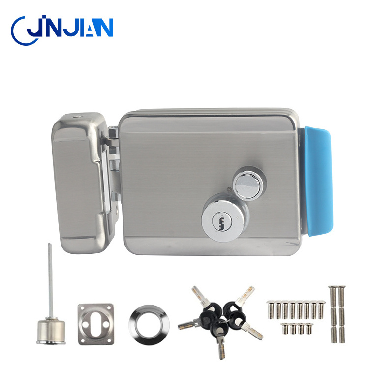 Factory Supply Dc12v 2a Outdoor Key Unlocking Waterproof Stainless Steel Electric Control Door