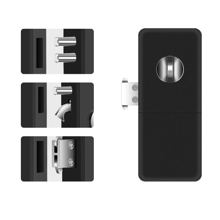 No Drilling Smart Invisible Indoor Door Invisible Lock Iron Door Black Tuya Intellect Lock