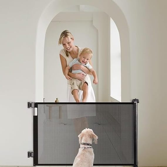 Factory direct sales retractable door bed wall protector extension stairs pet kids child baby safety gate