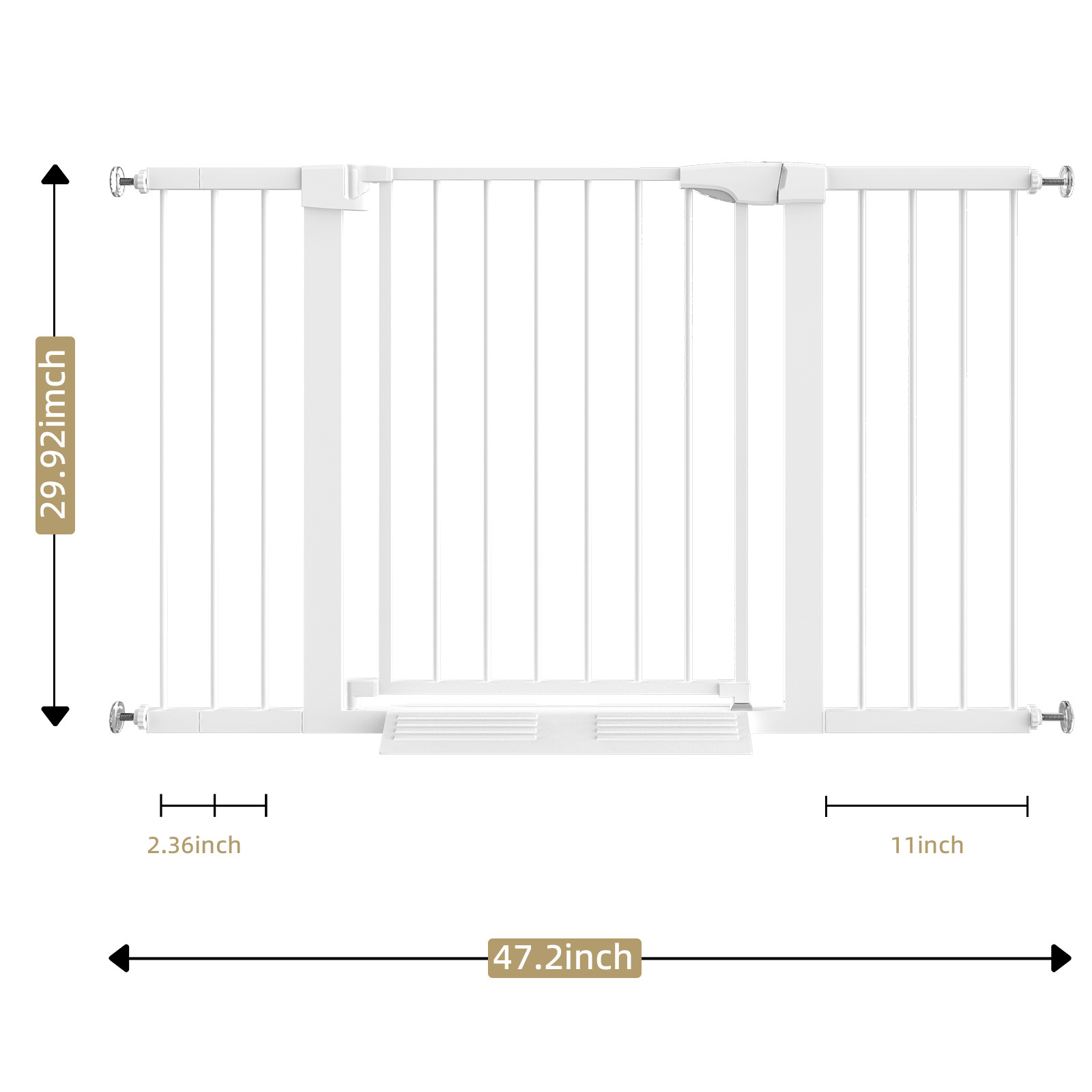 Extra Tall Baby safety Gate for Stairs Doorways Auto Close Extra Wide Dog Gate for House,Pressure Mounted Easy Walk Through Door