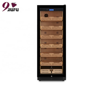 288l Spanish Cedar Drawers Stainless Steel Door Frame Digital Humidity Control Cigar Humidor