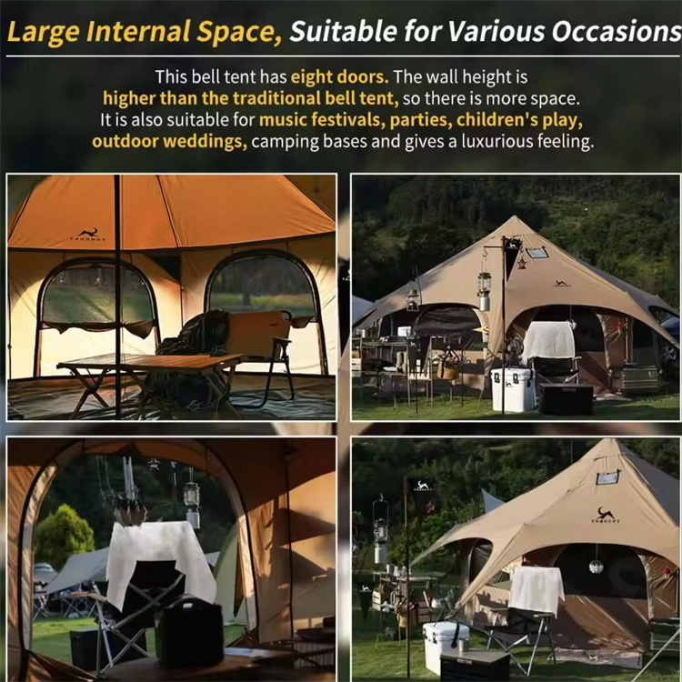 Wholesale Luxury Party Events Custom Logo Camping Tent 8-12 Persons Tent Outdoor Camping Tents