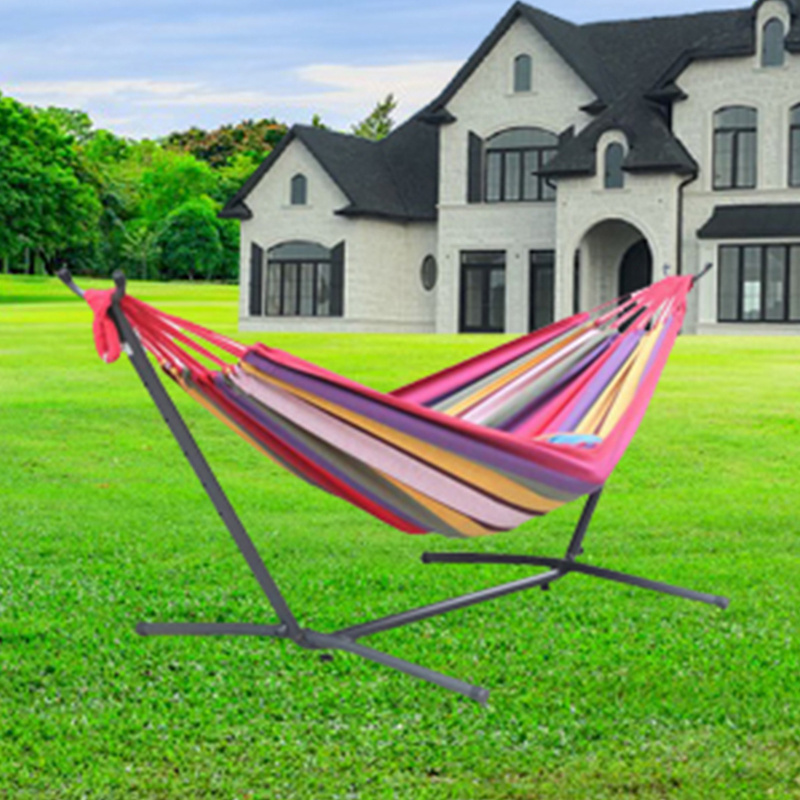 Indoor Adult Single Double Outdoor Yard Leisure Hammock Stand Iron Pipe Hammock Iron Frame