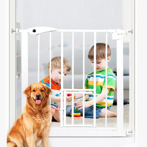 Safety Gate Baby Gate Double Lock Auto Close Child Safety Stair Gate Easy Walk Through Baby Safety Gates Pet Gates With Pet Door