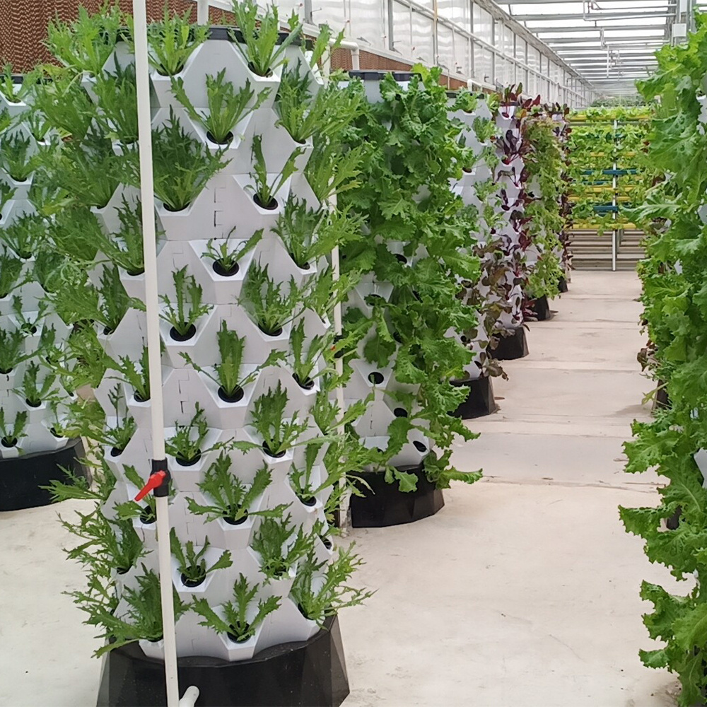 New agricultural greenhouse balcony aeroponic tower vertical hydroponic system