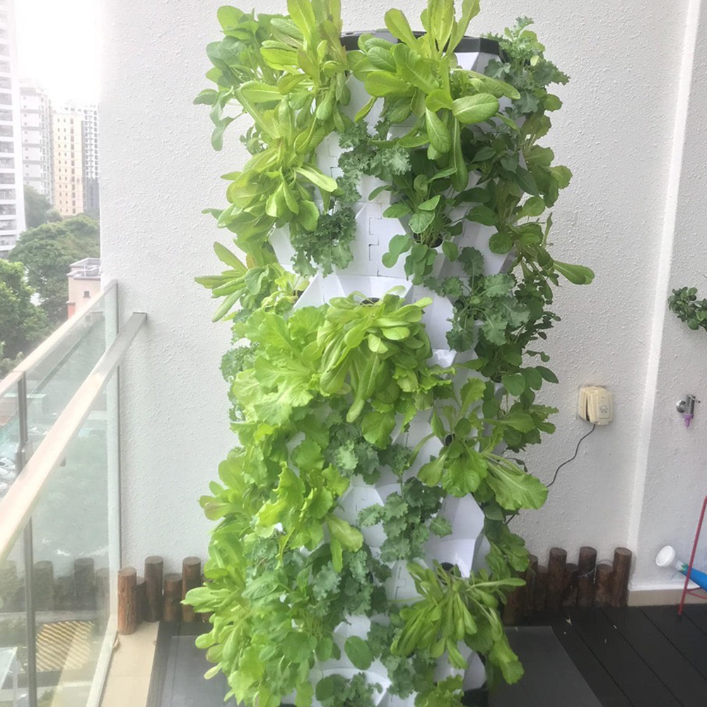 New agricultural greenhouse balcony aeroponic tower vertical hydroponic system