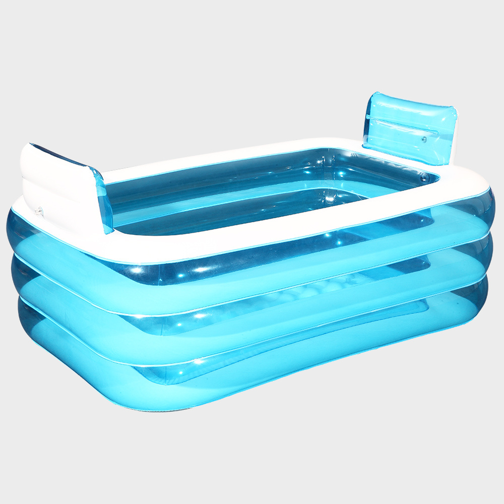 Inflatable Adult Bath Tub, Free-Standing Blow Up Bathtub with Foldable Portable Feature Air inflation bath bucket