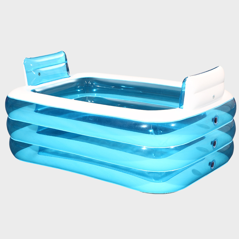 Inflatable Adult Bath Tub, Free-Standing Blow Up Bathtub with Foldable Portable Feature Air inflation bath bucket