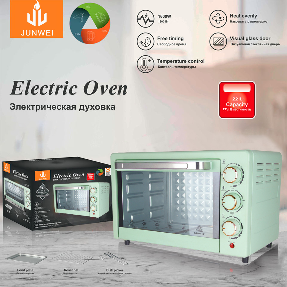 KX-999 small silver crests compact powder coating owen wholesale Countertop Ovens kitchen appliance electric pizza ovens